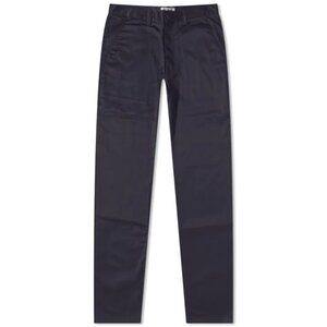 Saint Laurent Paris - Chino Pant in Stretch Gabardine Navy Raw